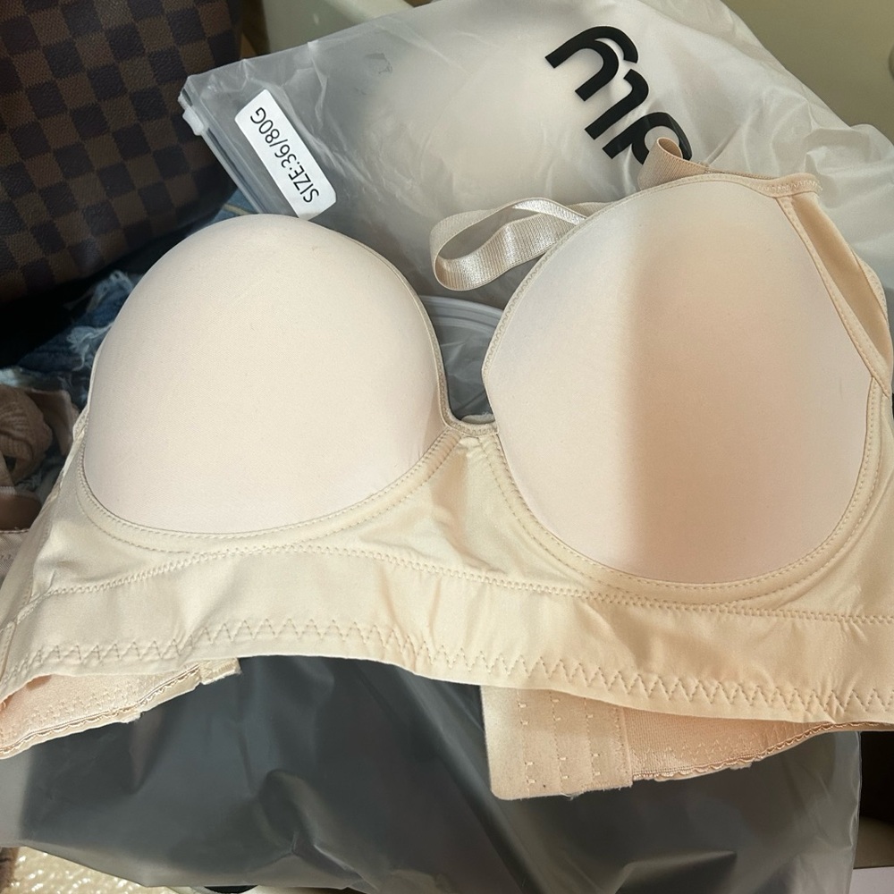 Beige push-up bra